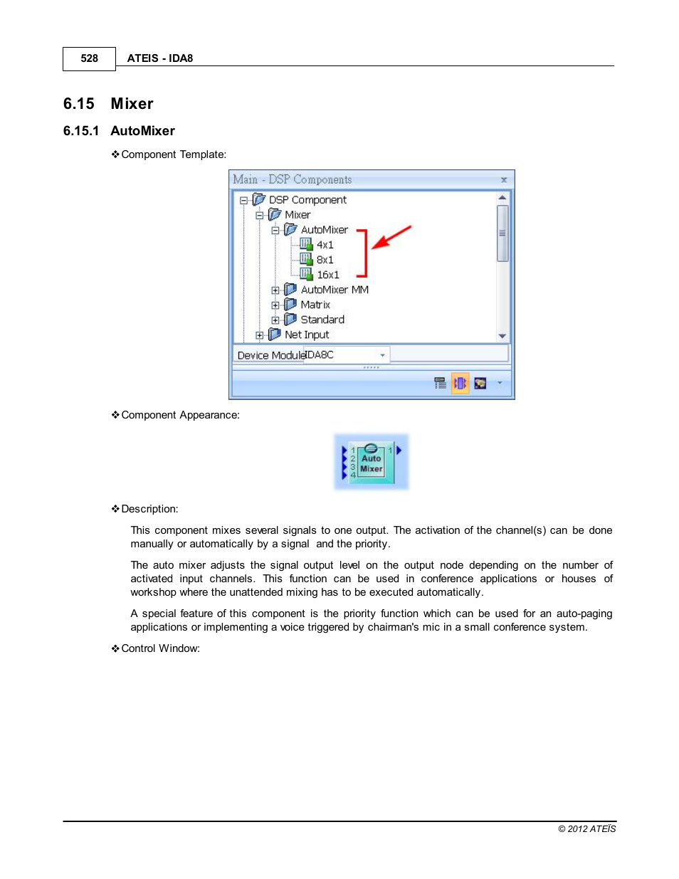 Mixer, Automixer, 15 mixer | ATEIS IDA8 User Manual | Page 528 / 582