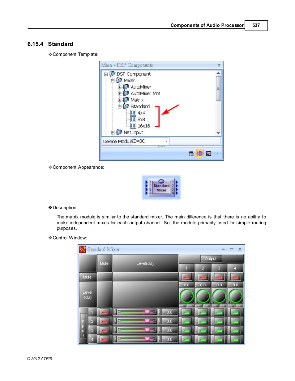 Standard | ATEIS IDA8 User Manual | Page 537 / 582