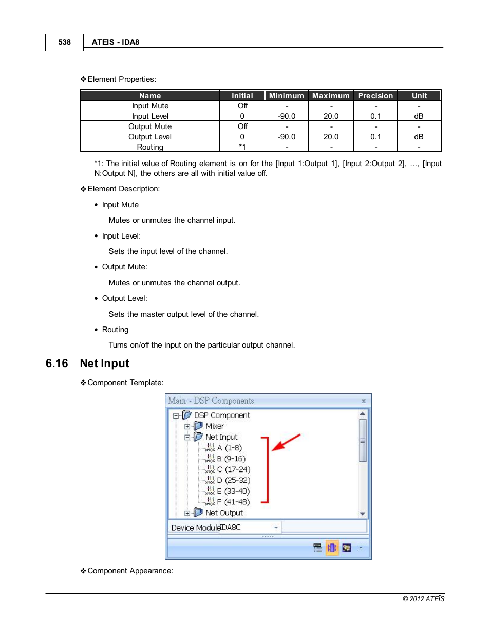 Net input, 16 net input | ATEIS IDA8 User Manual | Page 538 / 582