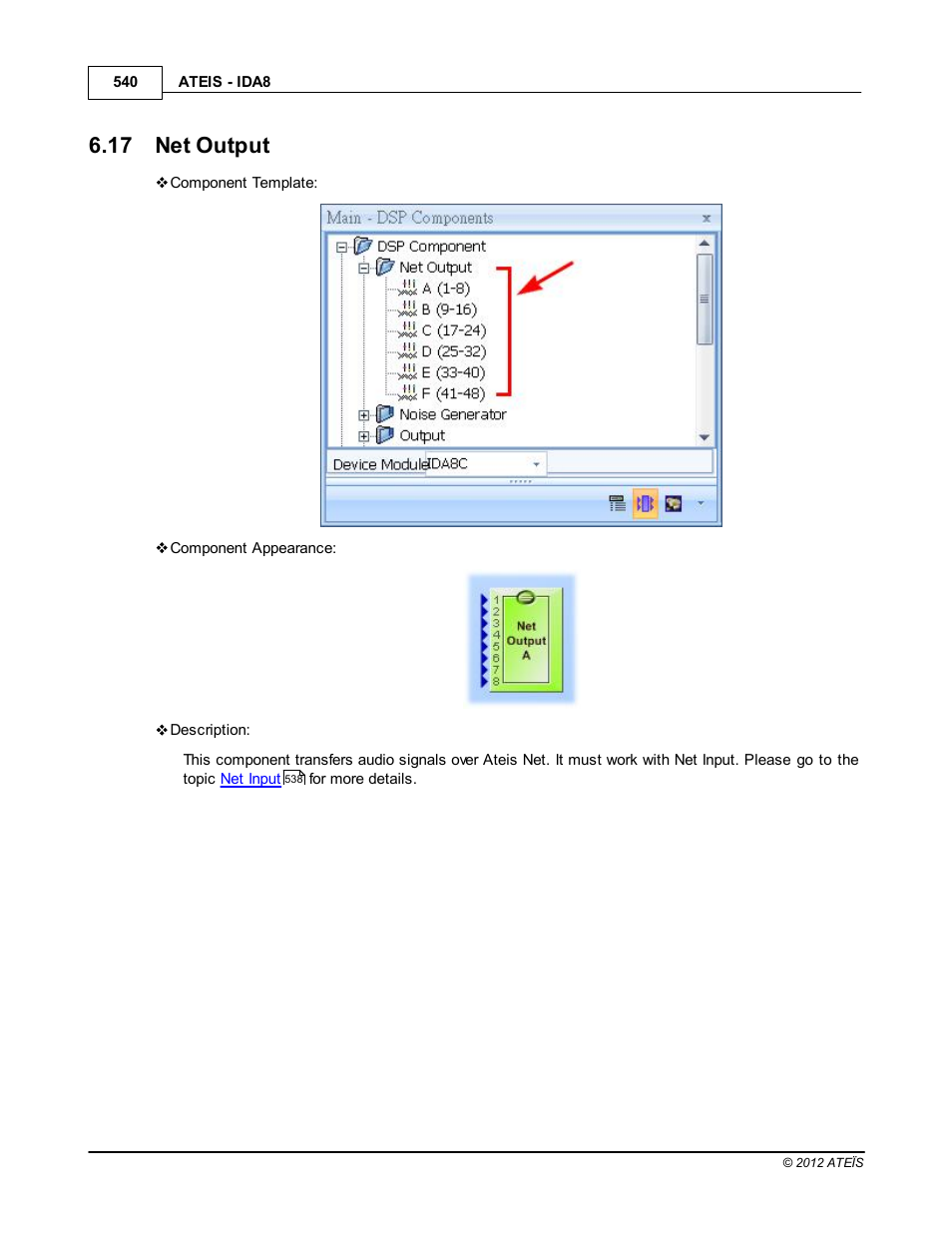 Net output, 17 net output | ATEIS IDA8 User Manual | Page 540 / 582