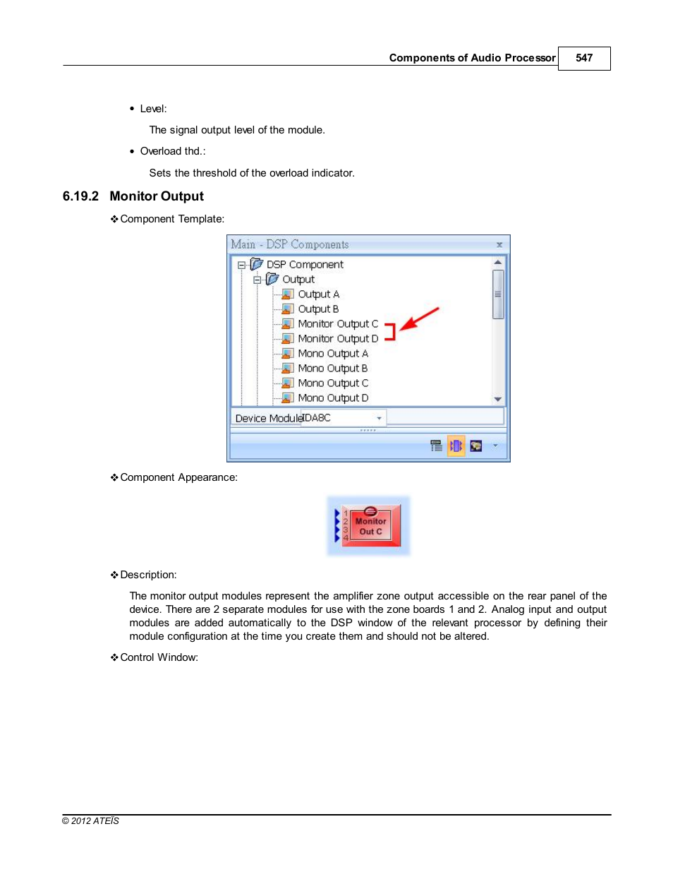 Monitor output | ATEIS IDA8 User Manual | Page 547 / 582