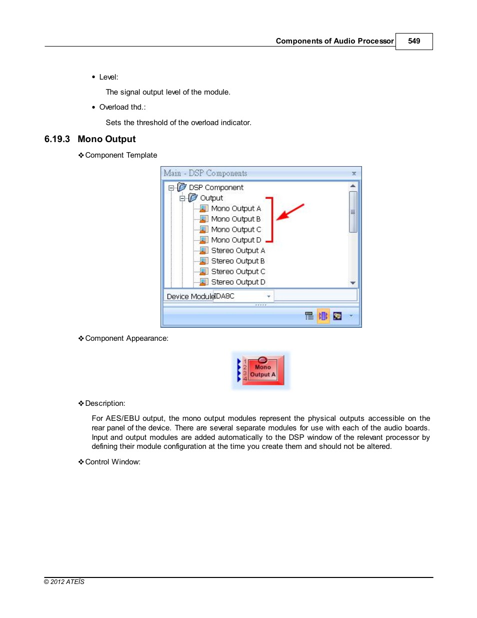 Mono output | ATEIS IDA8 User Manual | Page 549 / 582