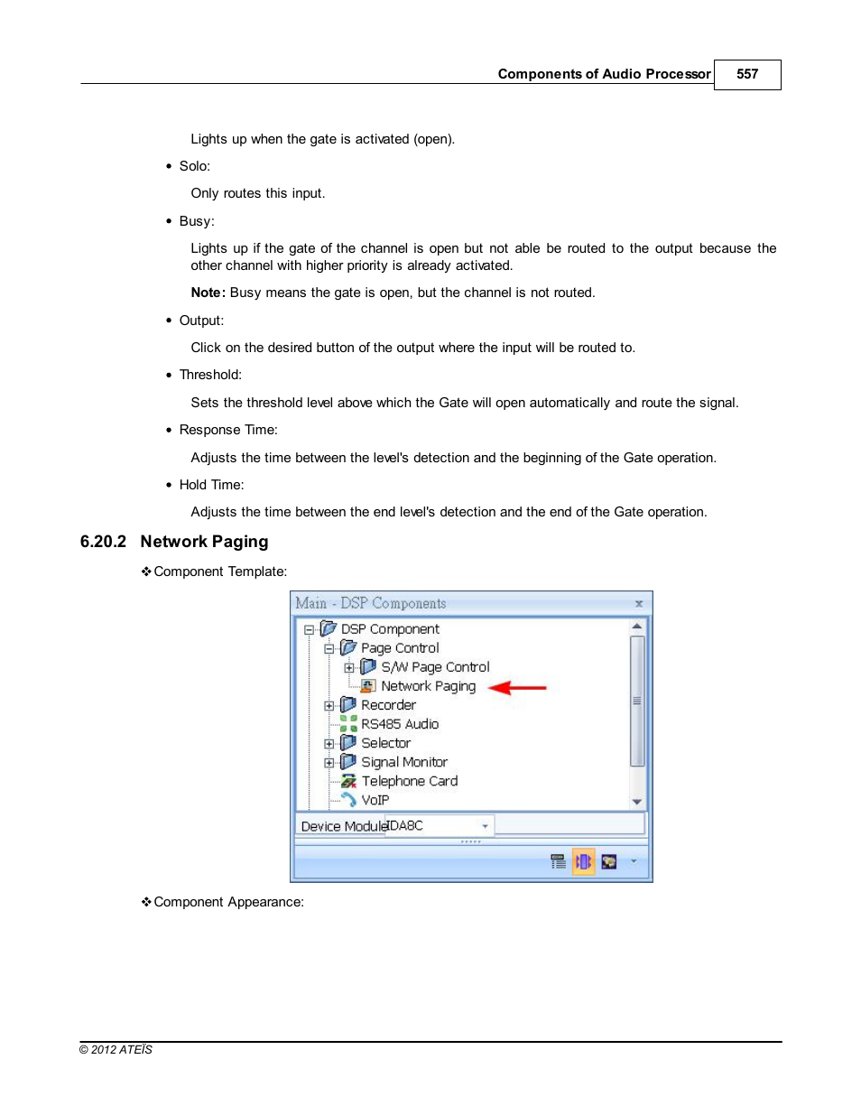 Network paging | ATEIS IDA8 User Manual | Page 557 / 582