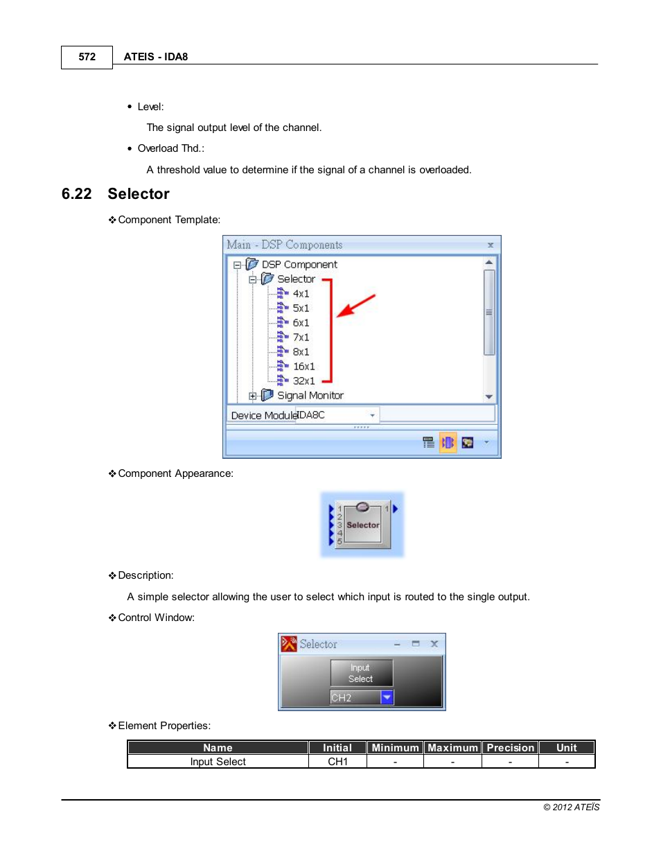 Selector, 22 selector | ATEIS IDA8 User Manual | Page 572 / 582