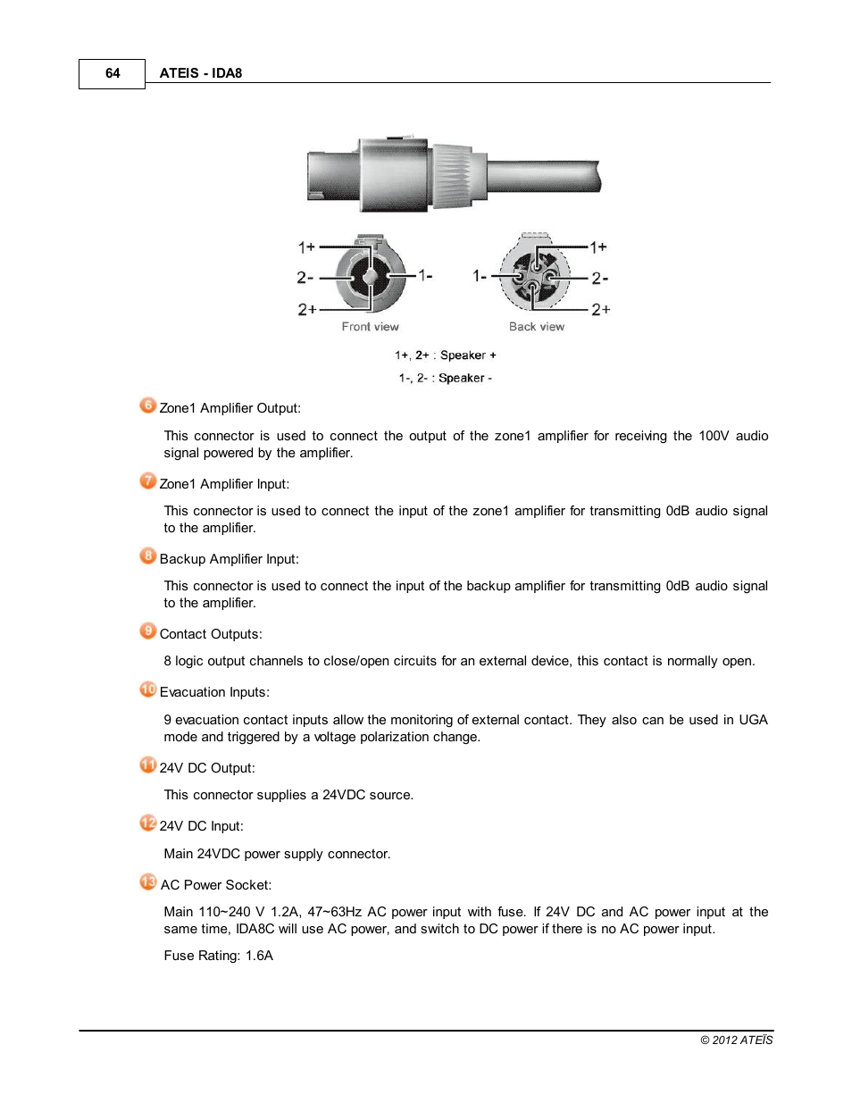 ATEIS IDA8 User Manual | Page 64 / 582