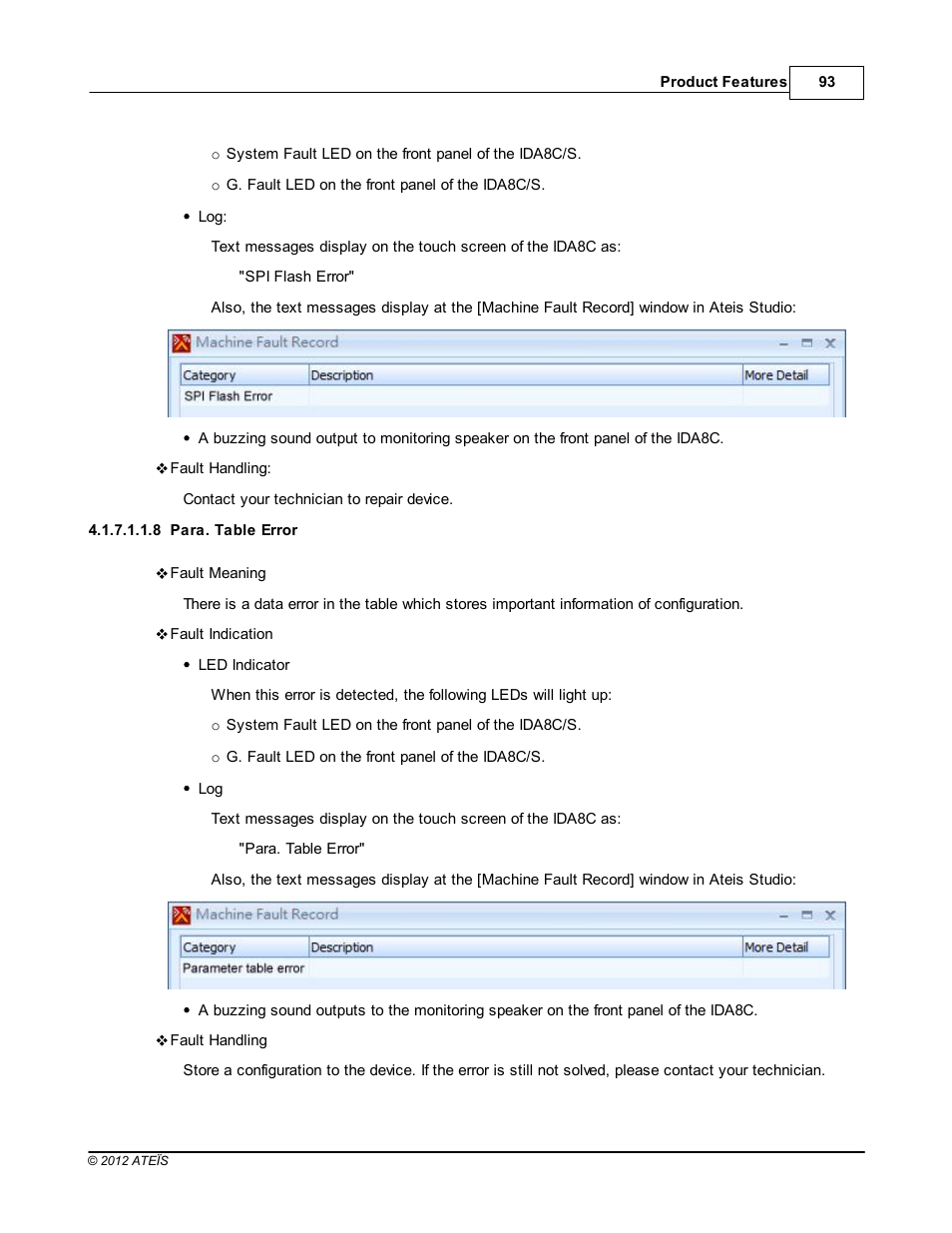 Para. table error | ATEIS IDA8 User Manual | Page 93 / 582