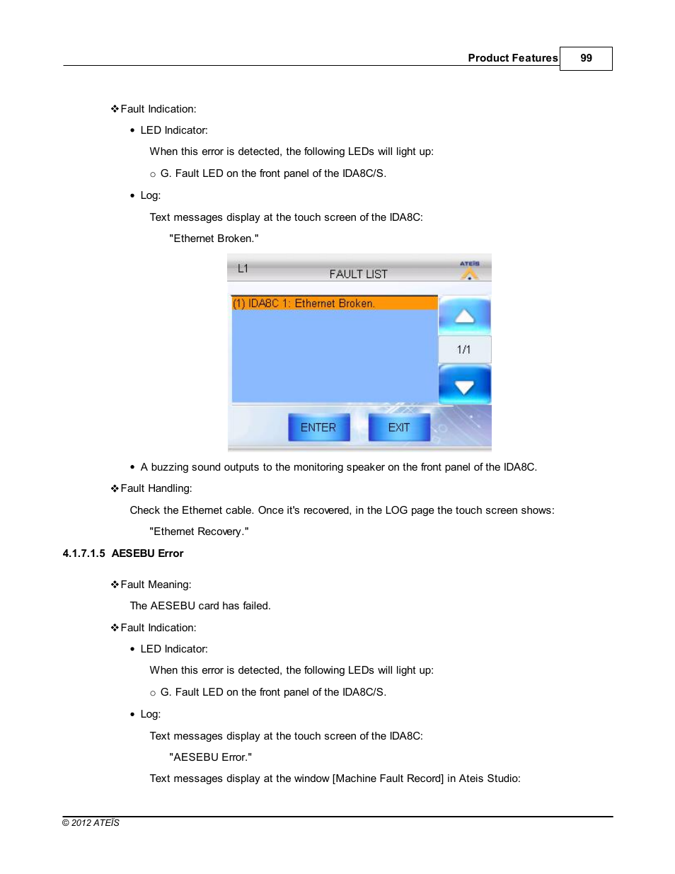 Aesebu error | ATEIS IDA8 User Manual | Page 99 / 582