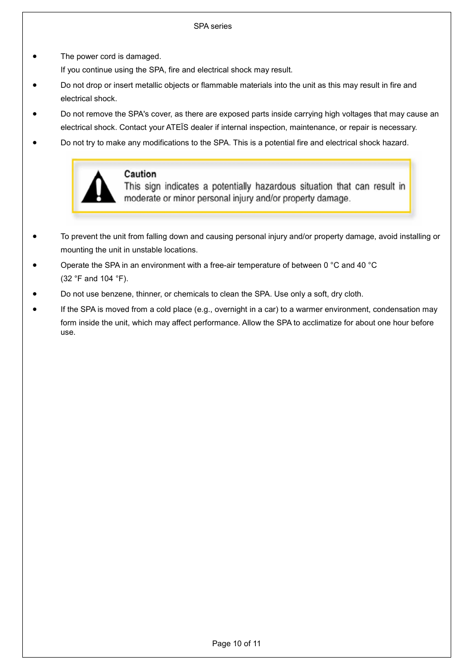 ATEIS SPA 2120 User Manual | Page 10 / 11