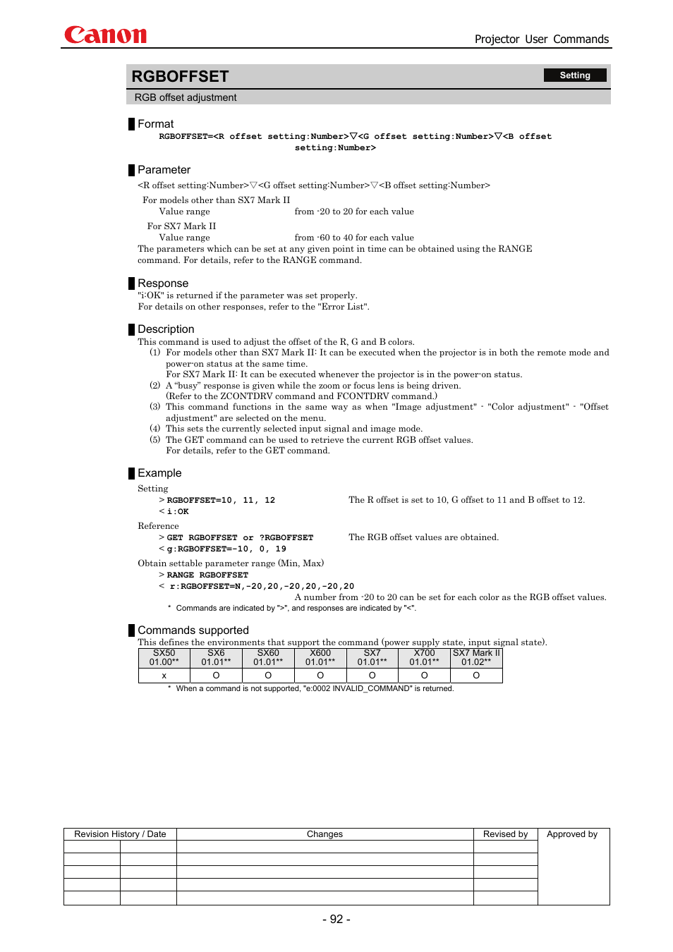 Rgboffset | Canon SX 50 User Manual | Page 98 / 244