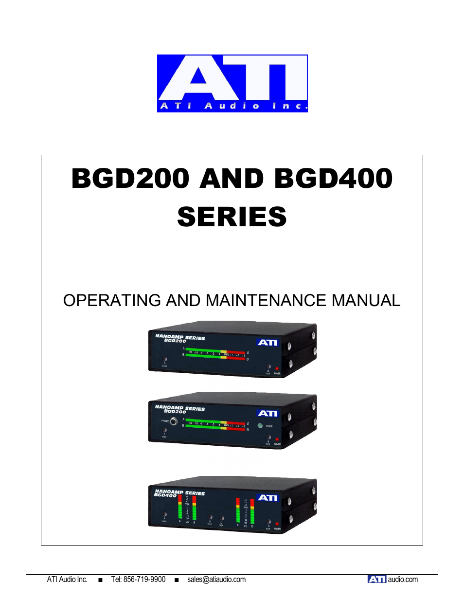 ATI Audio BGD200-PPM-P User Manual | 6 pages