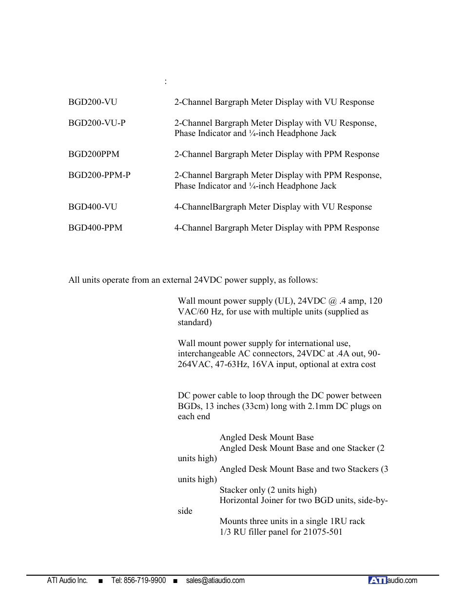 ATI Audio BGD200-PPM-P User Manual | Page 5 / 6
