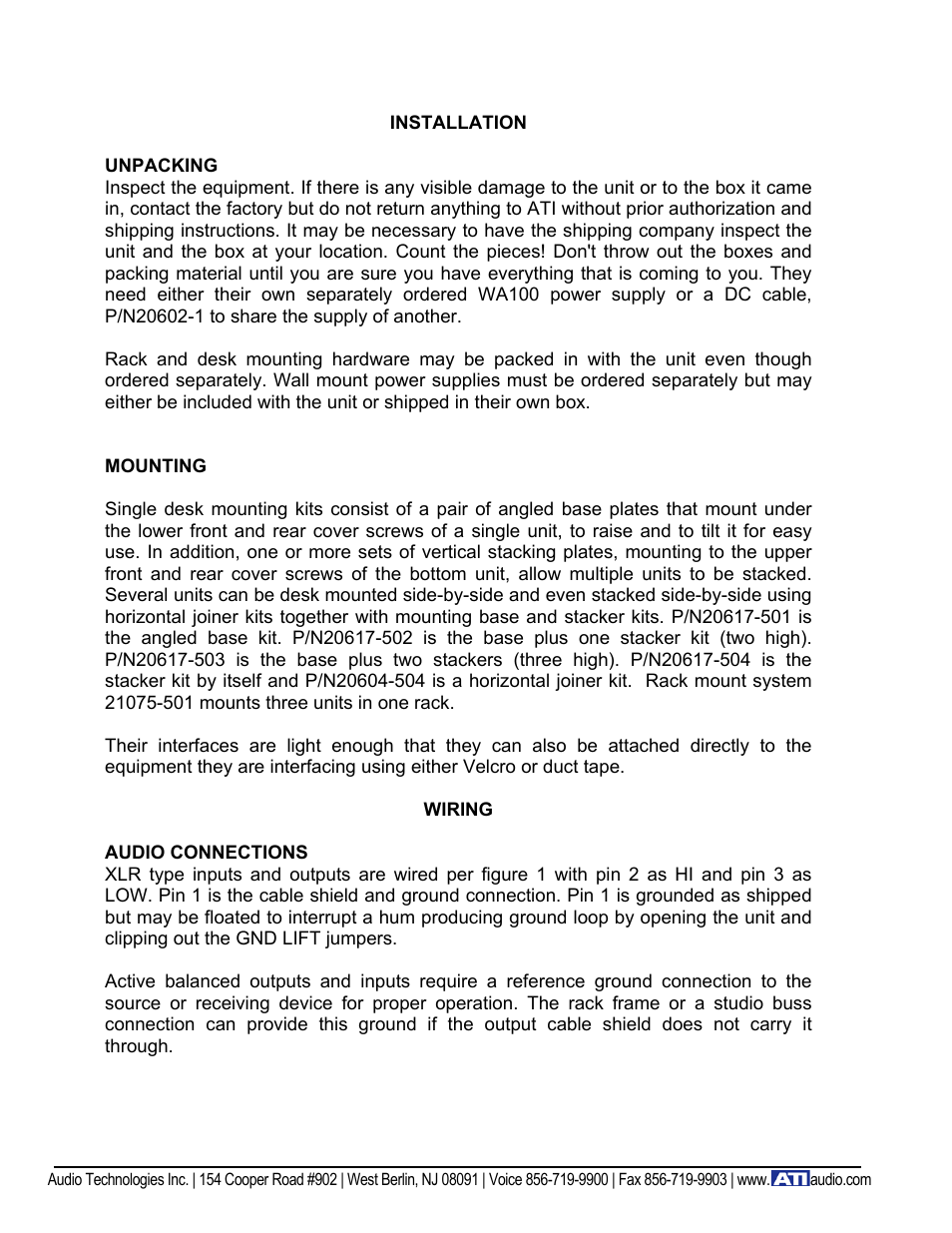 ATI Audio BU400B User Manual | Page 4 / 7