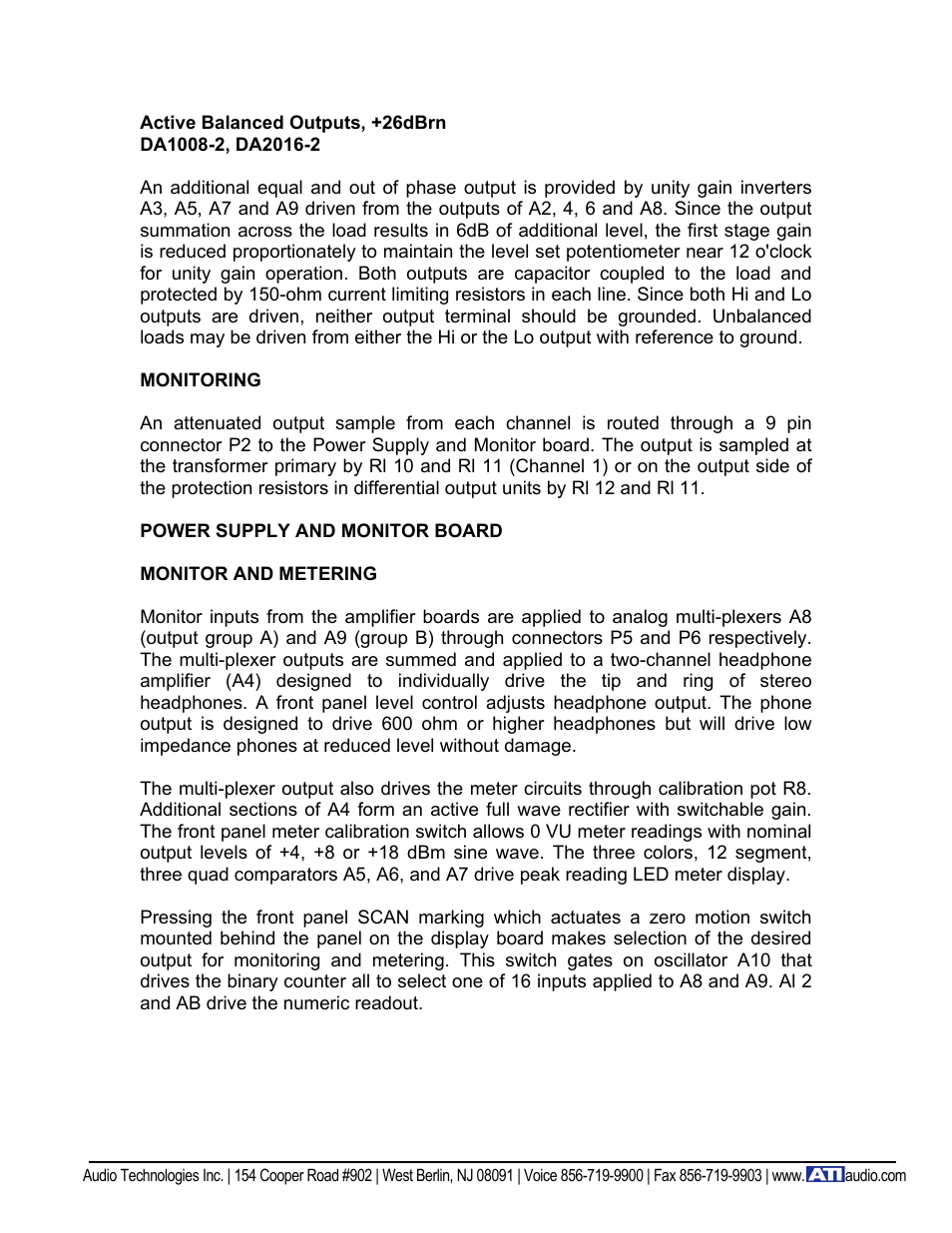 ATI Audio DA1008-1 User Manual | Page 3 / 6