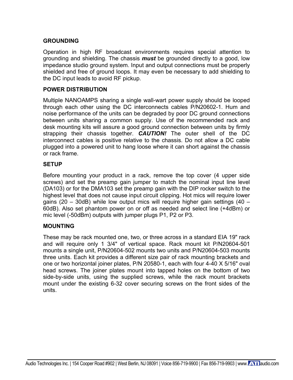 ATI Audio DA103 User Manual | Page 4 / 7