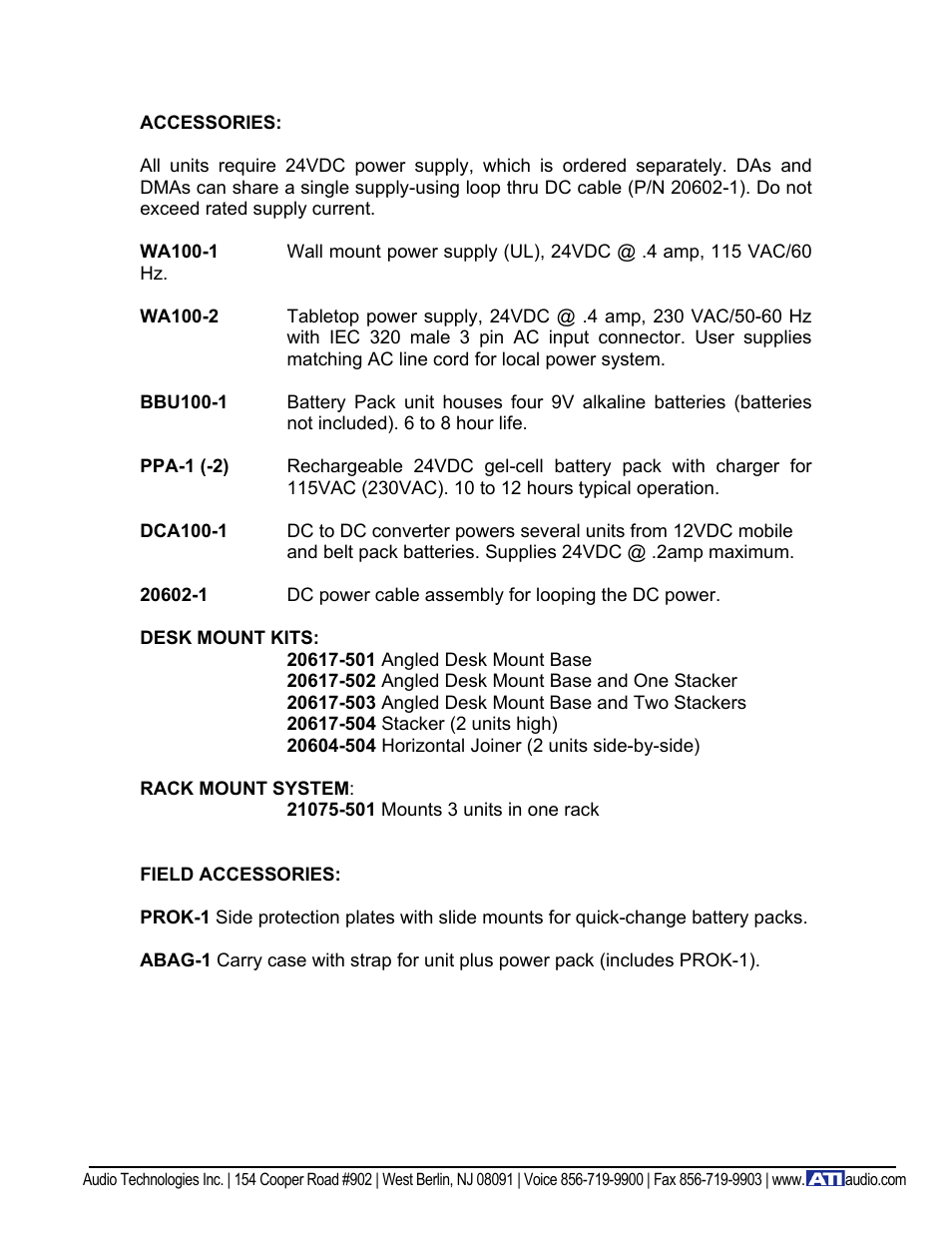 ATI Audio DA103 User Manual | Page 7 / 7
