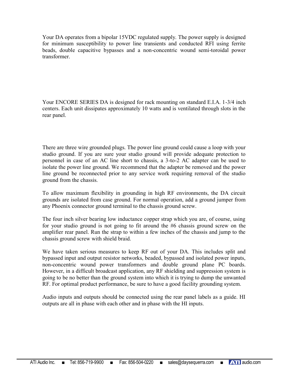 ATI Audio DA208 User Manual | Page 3 / 6