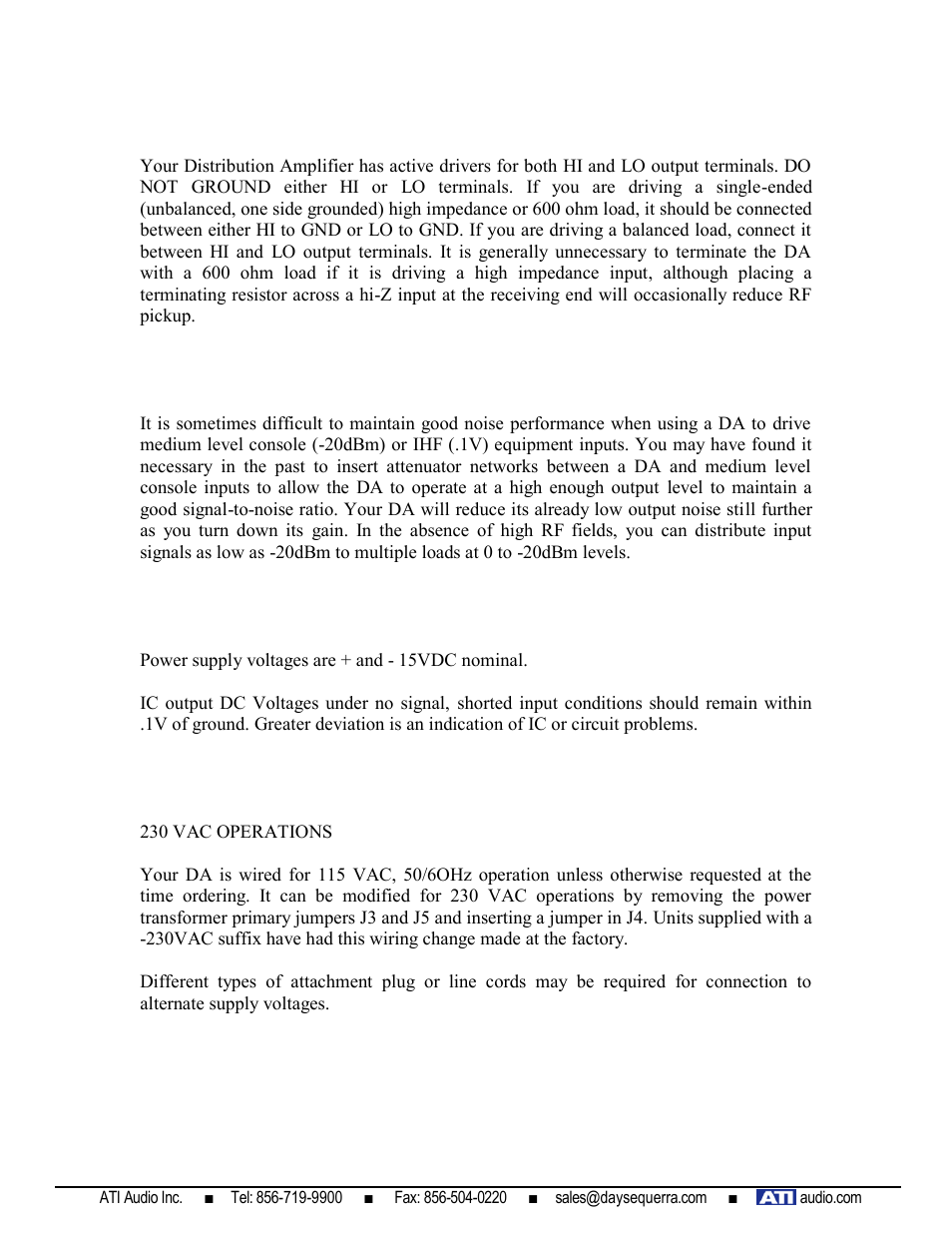 ATI Audio DA208 User Manual | Page 4 / 6