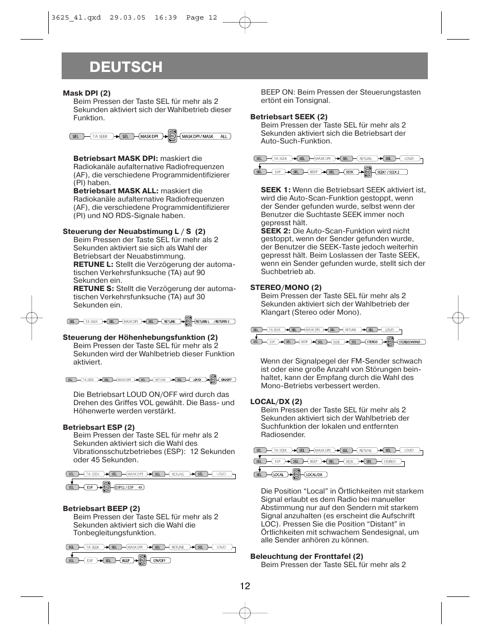 Deutsch | Vitek VT-3625 User Manual | Page 12 / 28
