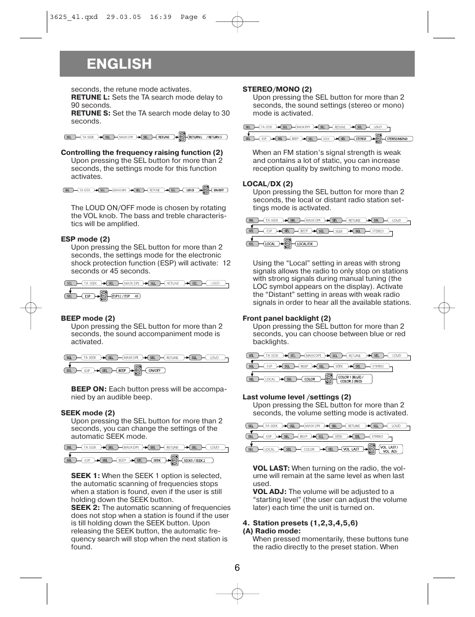 English | Vitek VT-3625 User Manual | Page 6 / 28