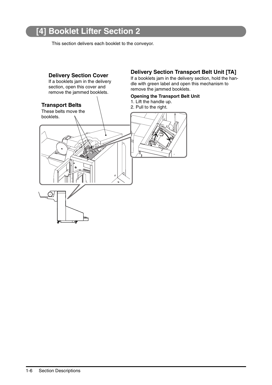 4] booklet lifter section 2, 4] booklet lifter section 2 -6 | Canon D1 User Manual | Page 13 / 28