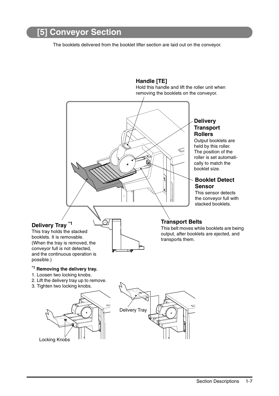 5] conveyor section, 5] conveyor section -7 | Canon D1 User Manual | Page 14 / 28