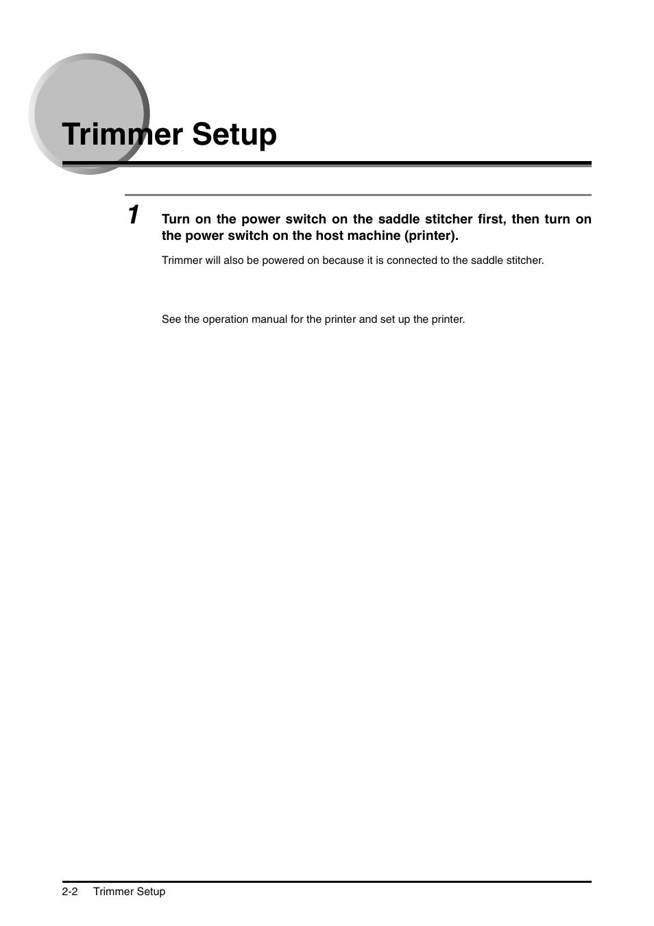 Trimmer setup, Trimmer setup -2 | Canon D1 User Manual | Page 17 / 28