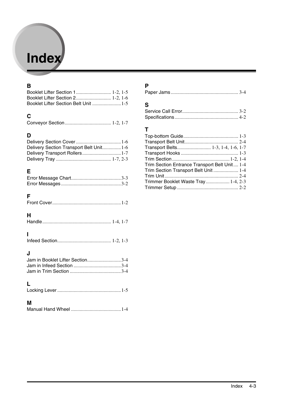 Index, Index -3 | Canon D1 User Manual | Page 26 / 28