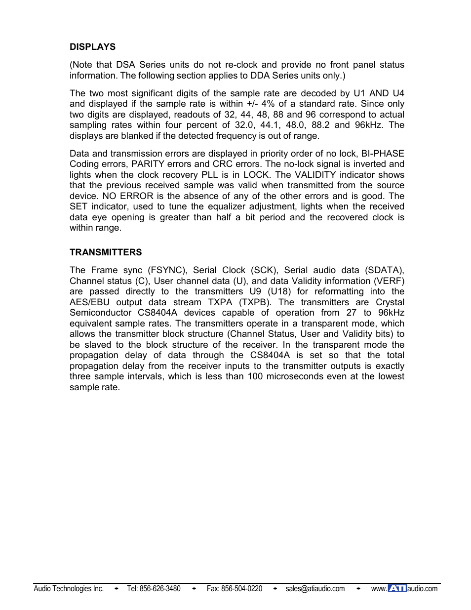 ATI Audio DDA124-BNC User Manual | Page 4 / 8