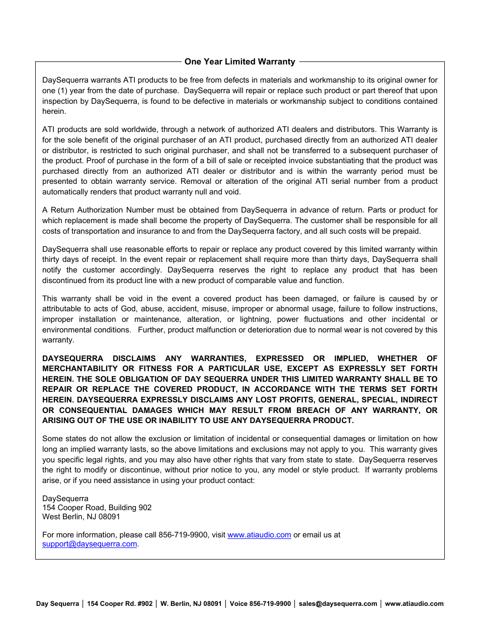 ATI Audio DDA416/WC106 User Manual | Page 14 / 14