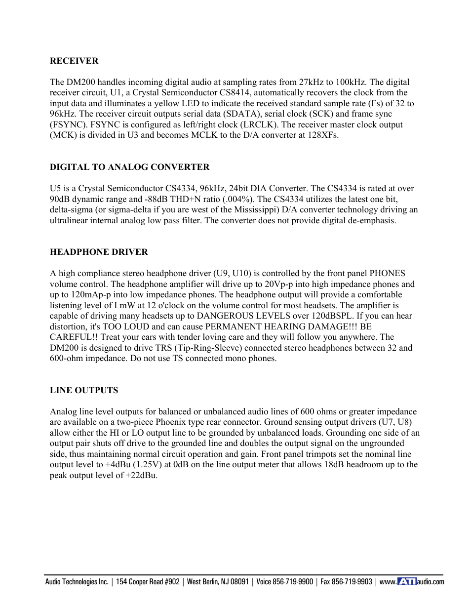 ATI Audio DM200 User Manual | Page 3 / 5