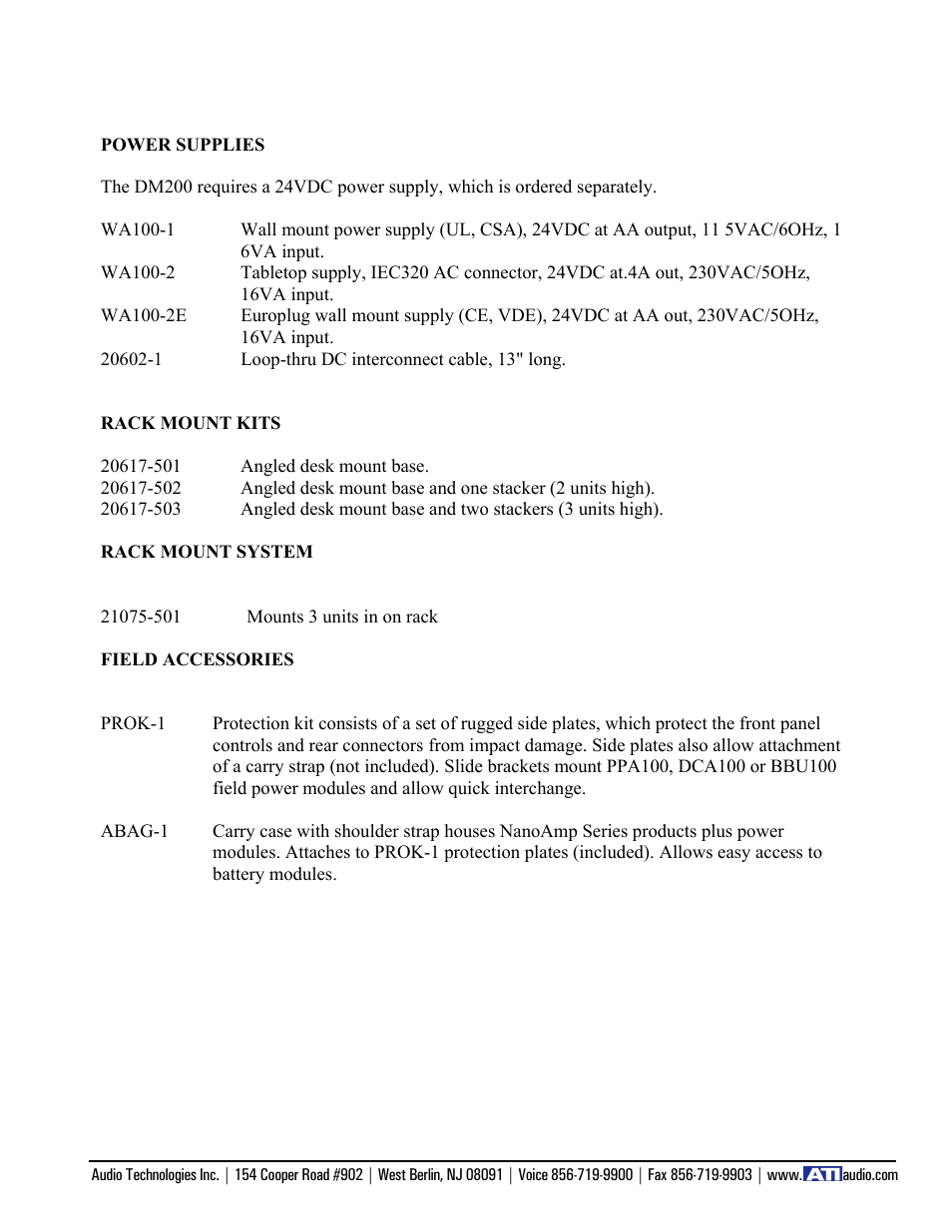 ATI Audio DM200 User Manual | Page 5 / 5