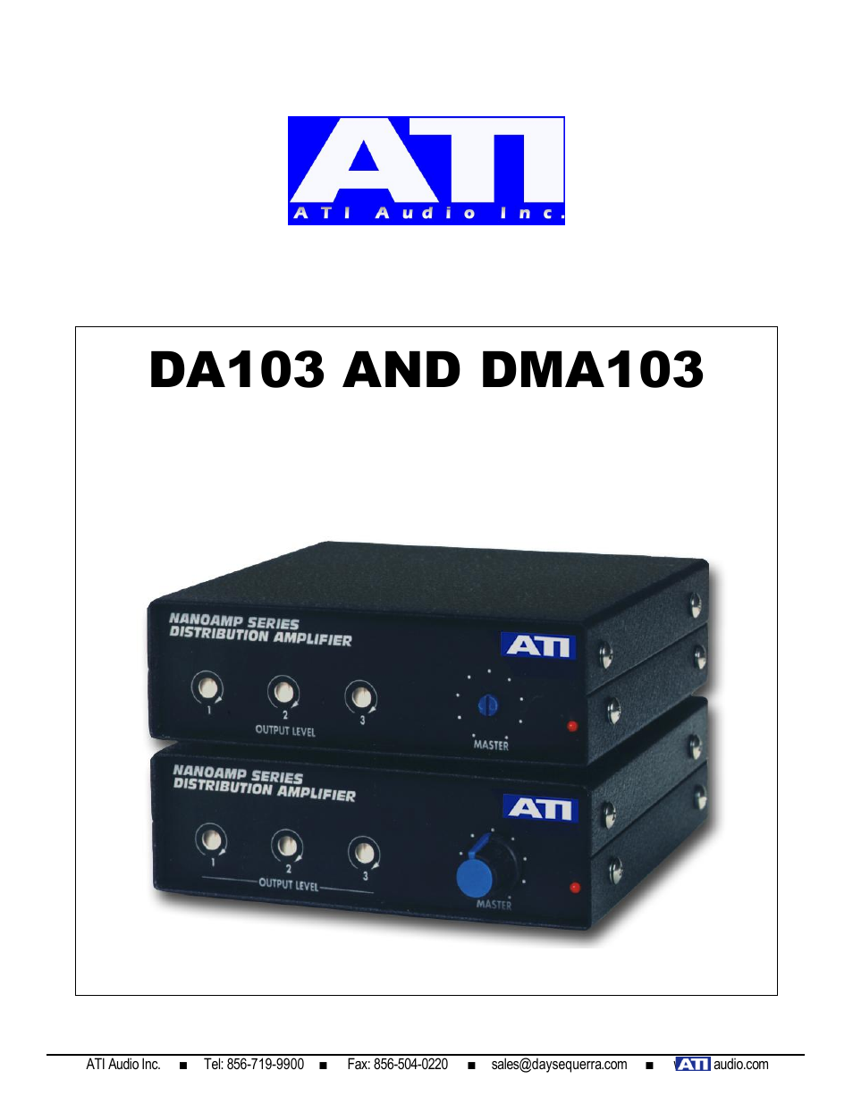 ATI Audio DMA103 User Manual | 8 pages