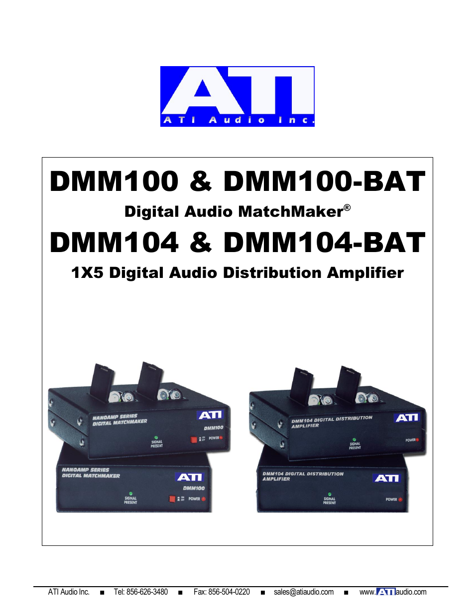 ATI Audio DMM104 User Manual | 5 pages