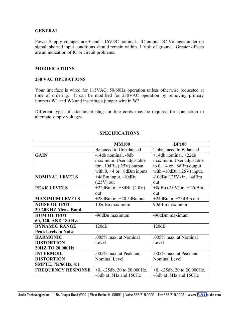 ATI Audio DP100 User Manual | Page 6 / 7