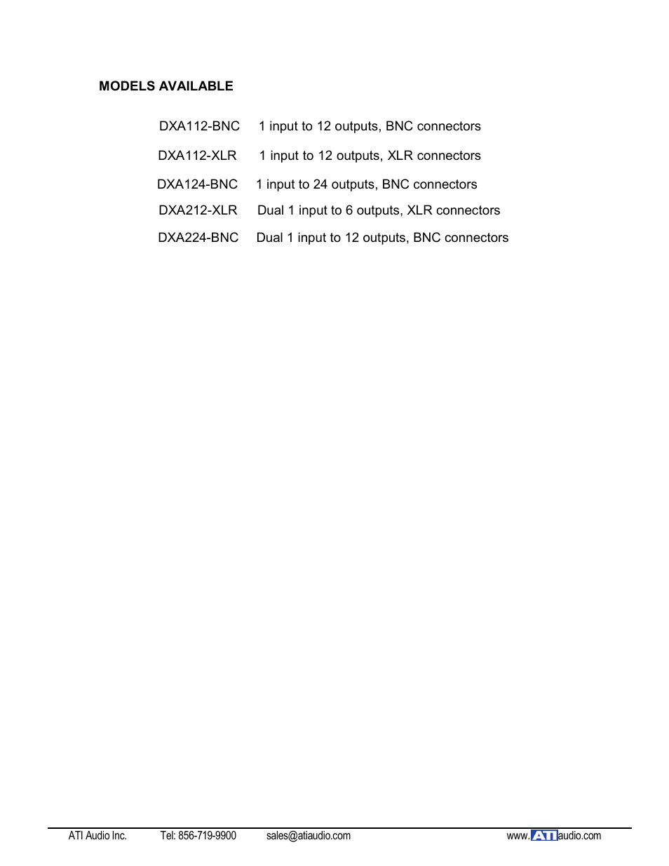 ATI Audio DXA112-BNC User Manual | Page 6 / 7