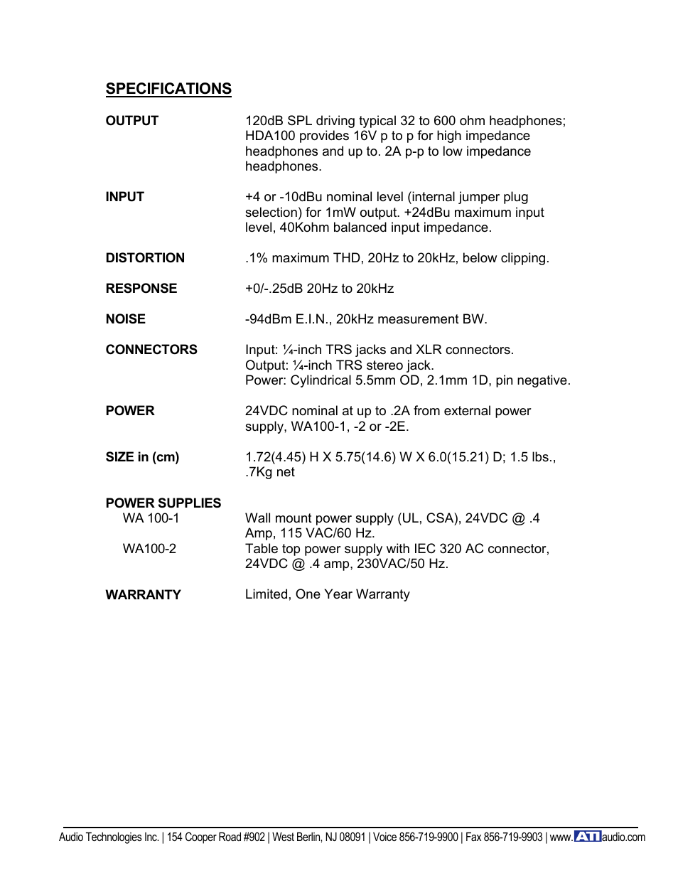 ATI Audio HDA100 User Manual | Page 3 / 3