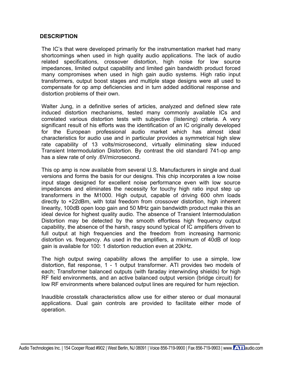 ATI Audio L1000-1 User Manual | Page 2 / 5