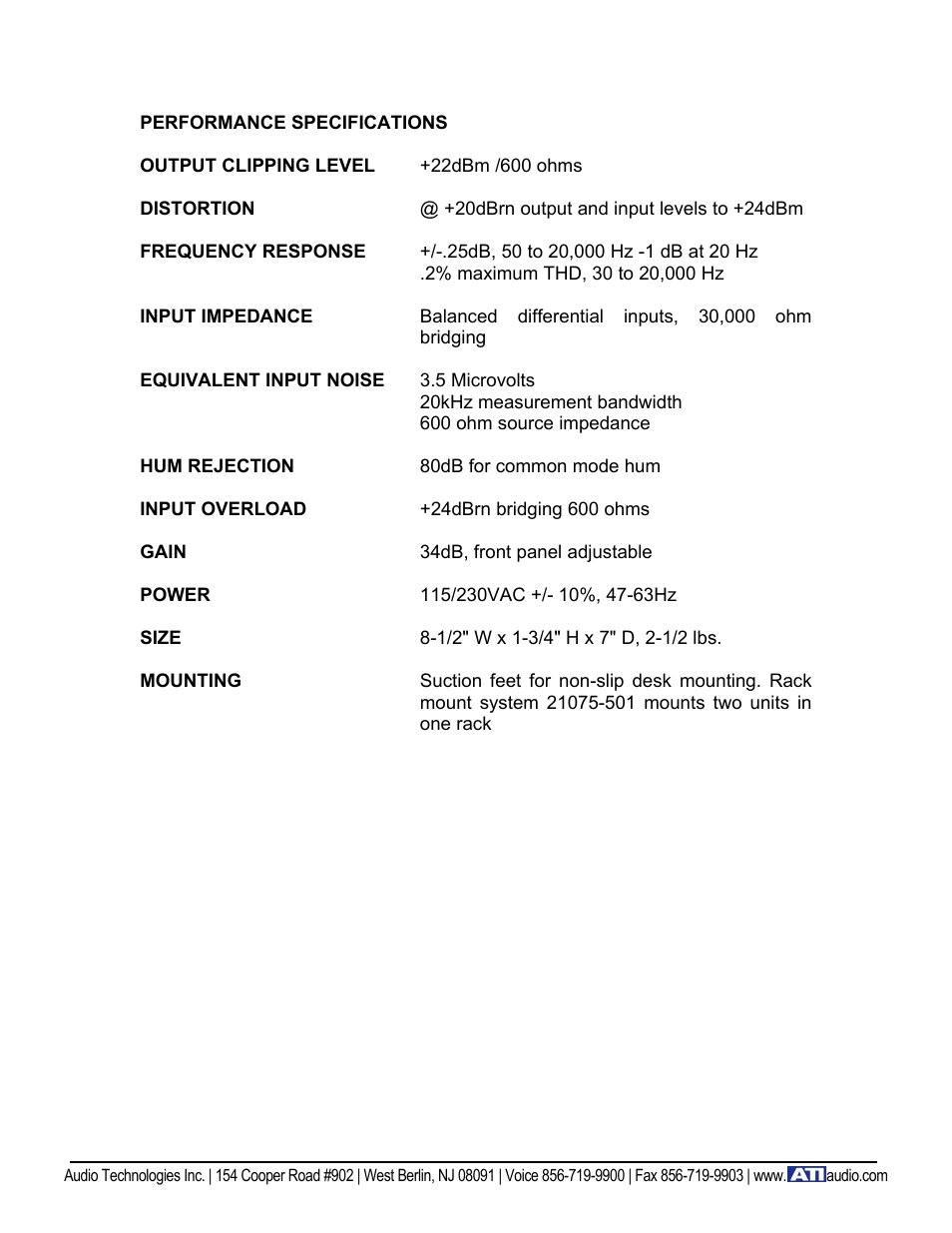 ATI Audio L1000-1 User Manual | Page 5 / 5