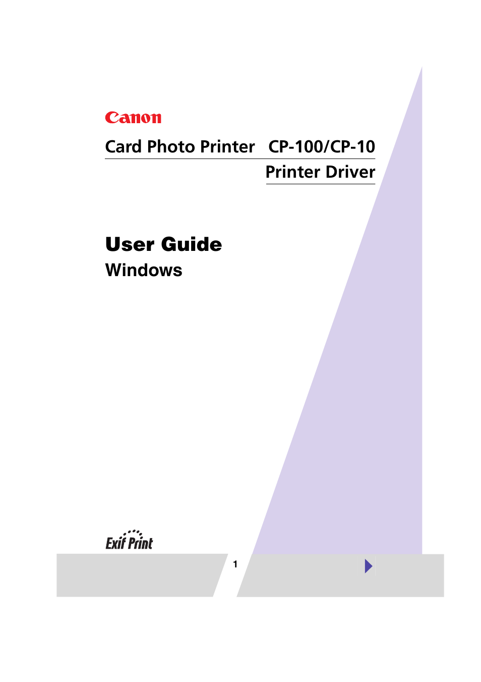 Canon CP100 User Manual | 62 pages