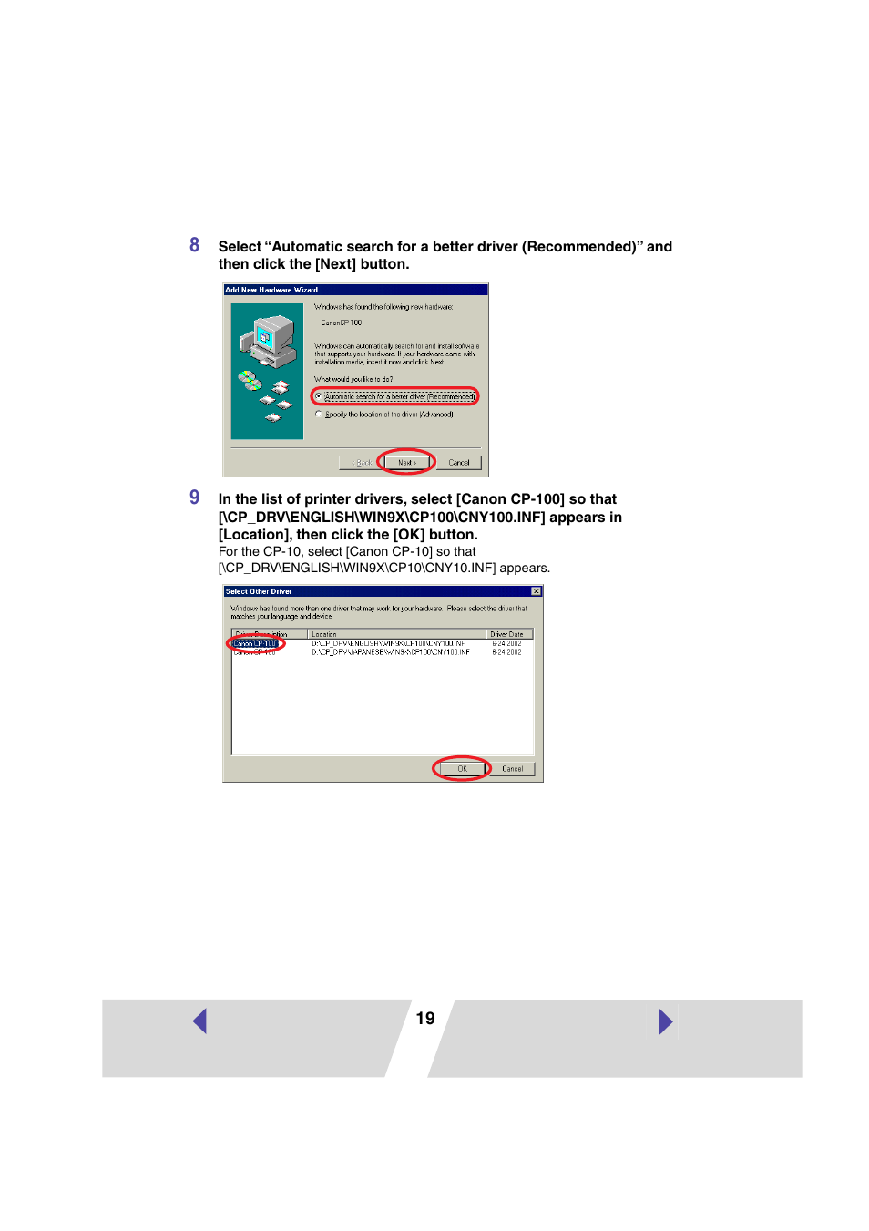 Canon CP100 User Manual | Page 19 / 62