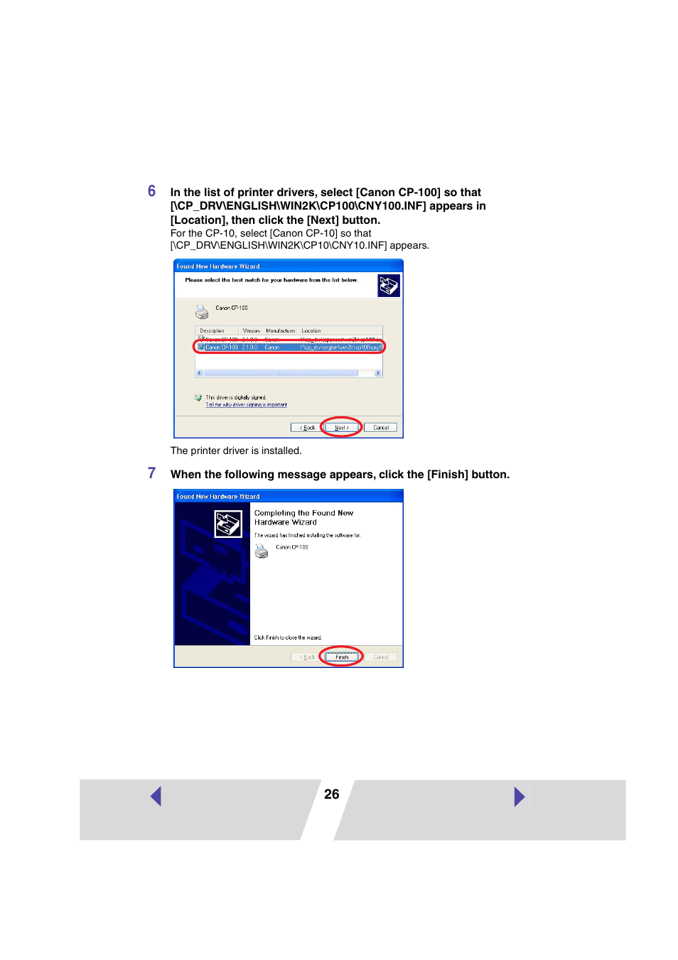 Canon CP100 User Manual | Page 26 / 62