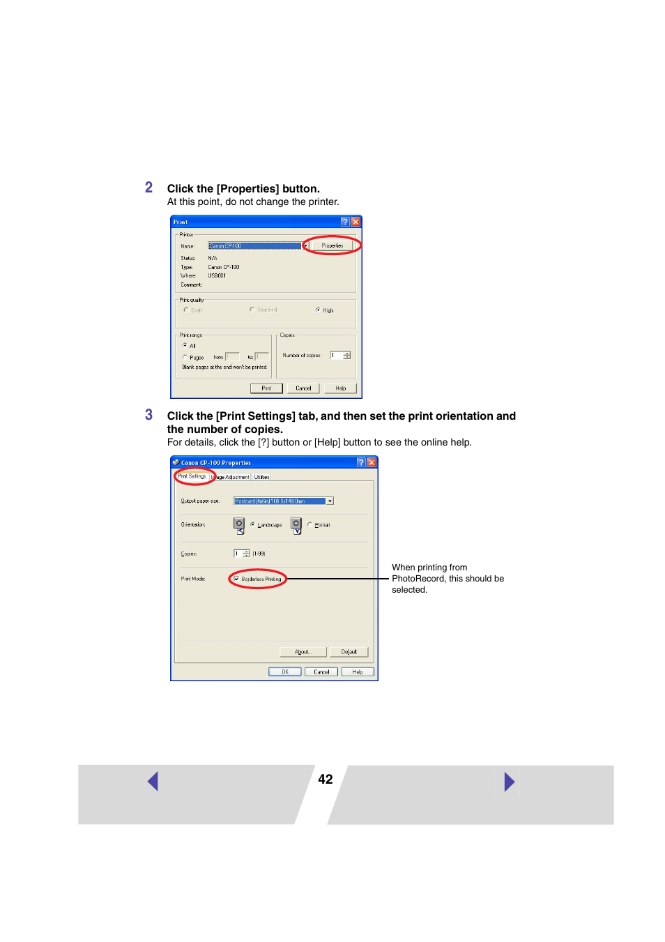 Canon CP100 User Manual | Page 42 / 62