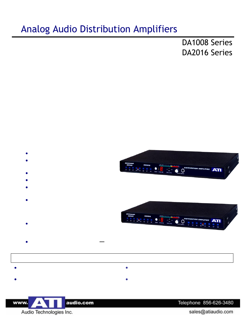 ATI Audio MA100-1 User Manual | 2 pages