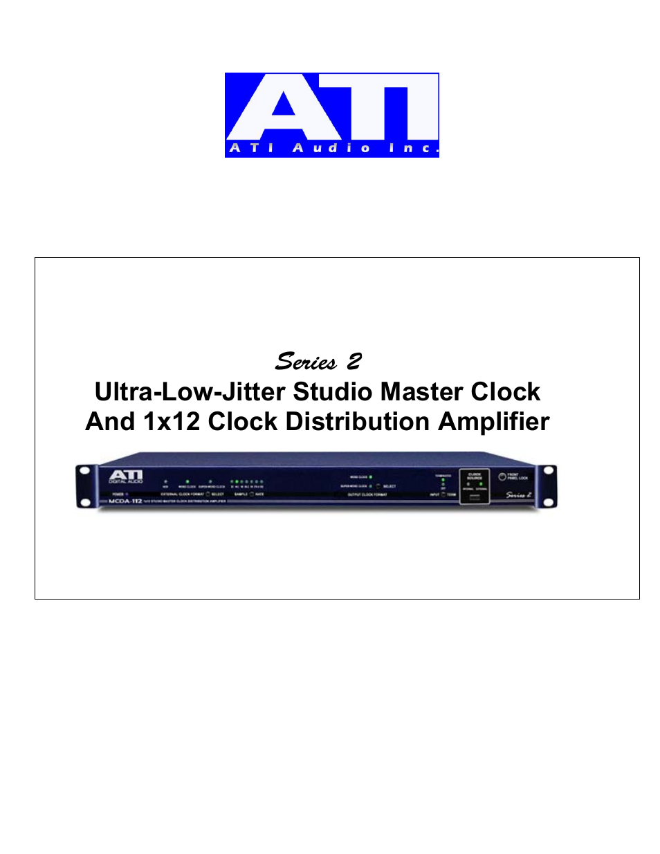 ATI Audio MCDA112 User Manual | 8 pages