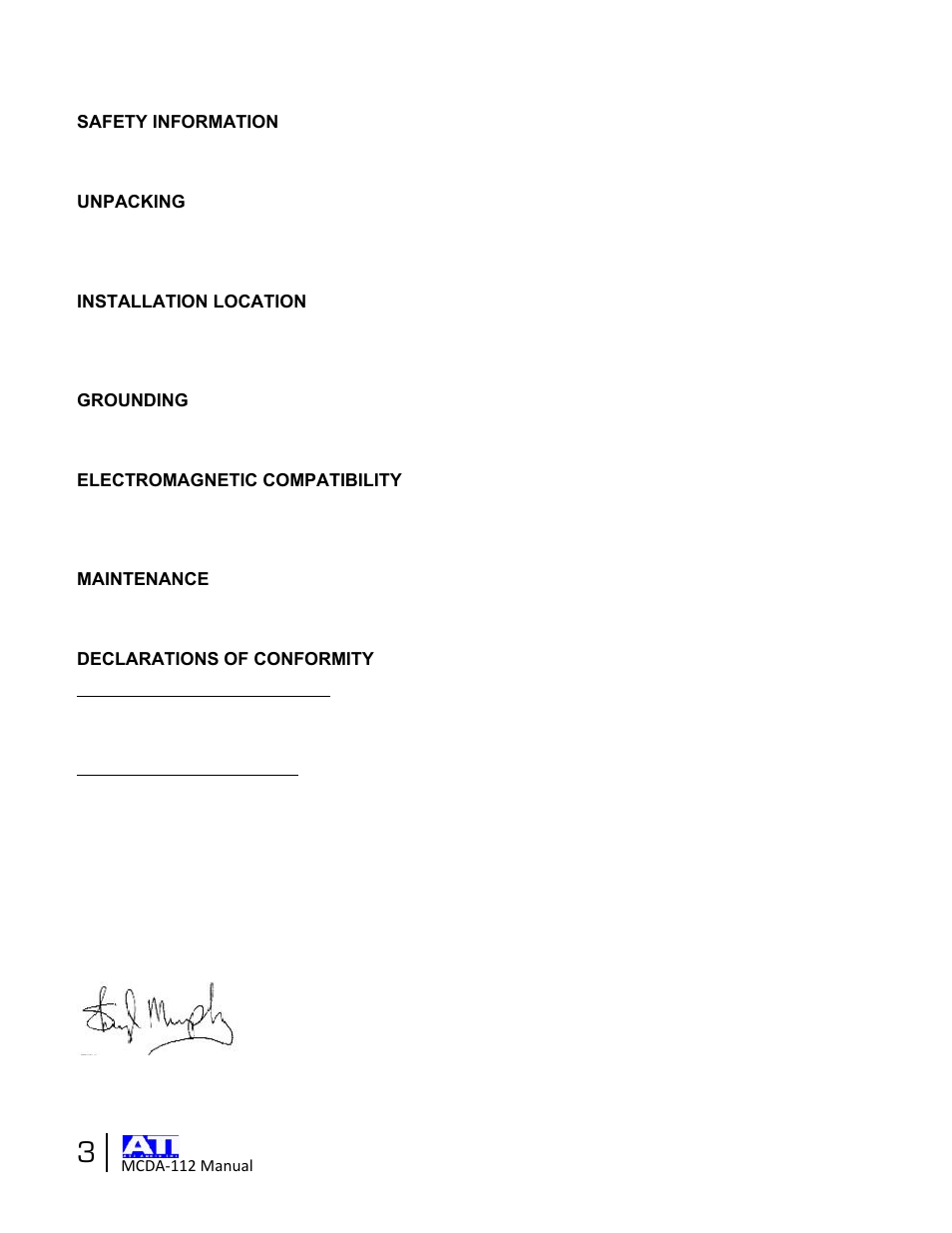 ATI Audio MCDA112 User Manual | Page 3 / 8