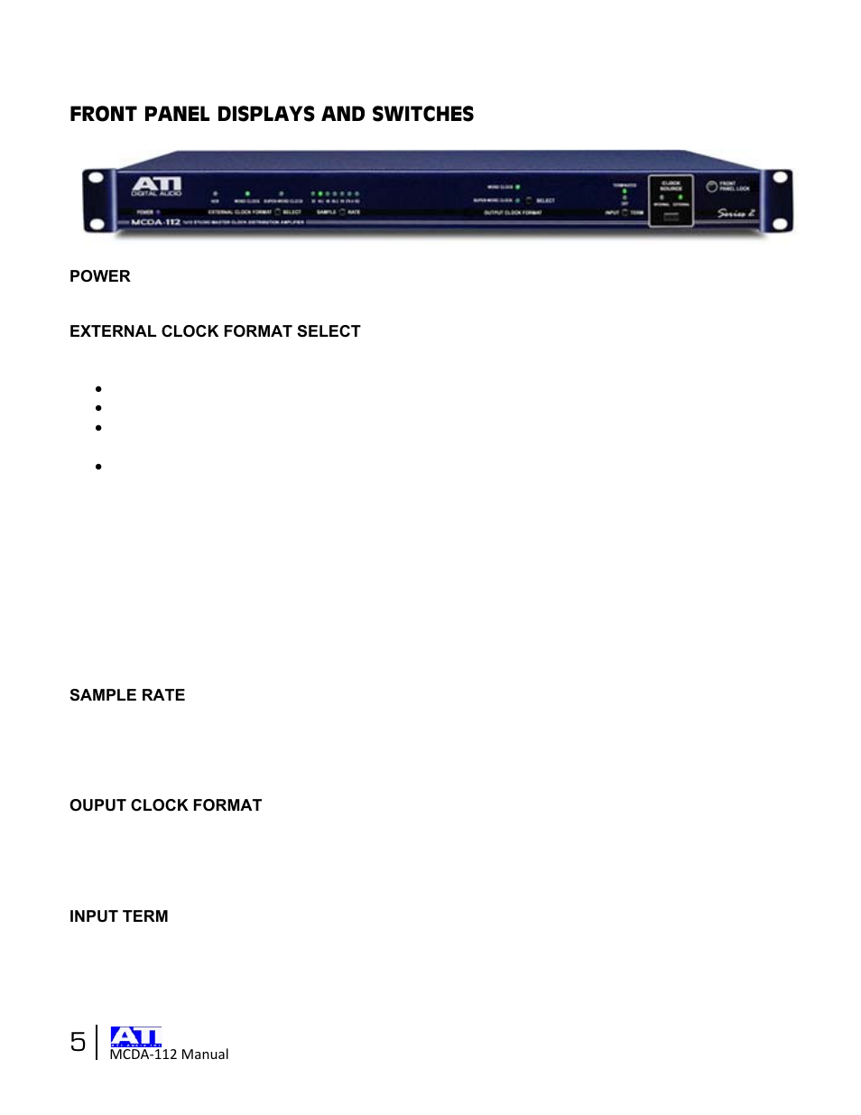 ATI Audio MCDA112 User Manual | Page 5 / 8