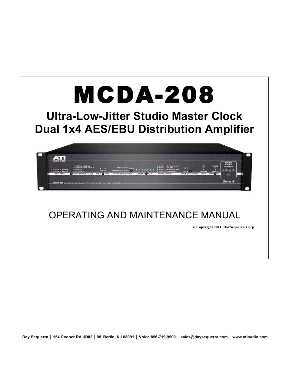 ATI Audio MCDA208 User Manual | 15 pages