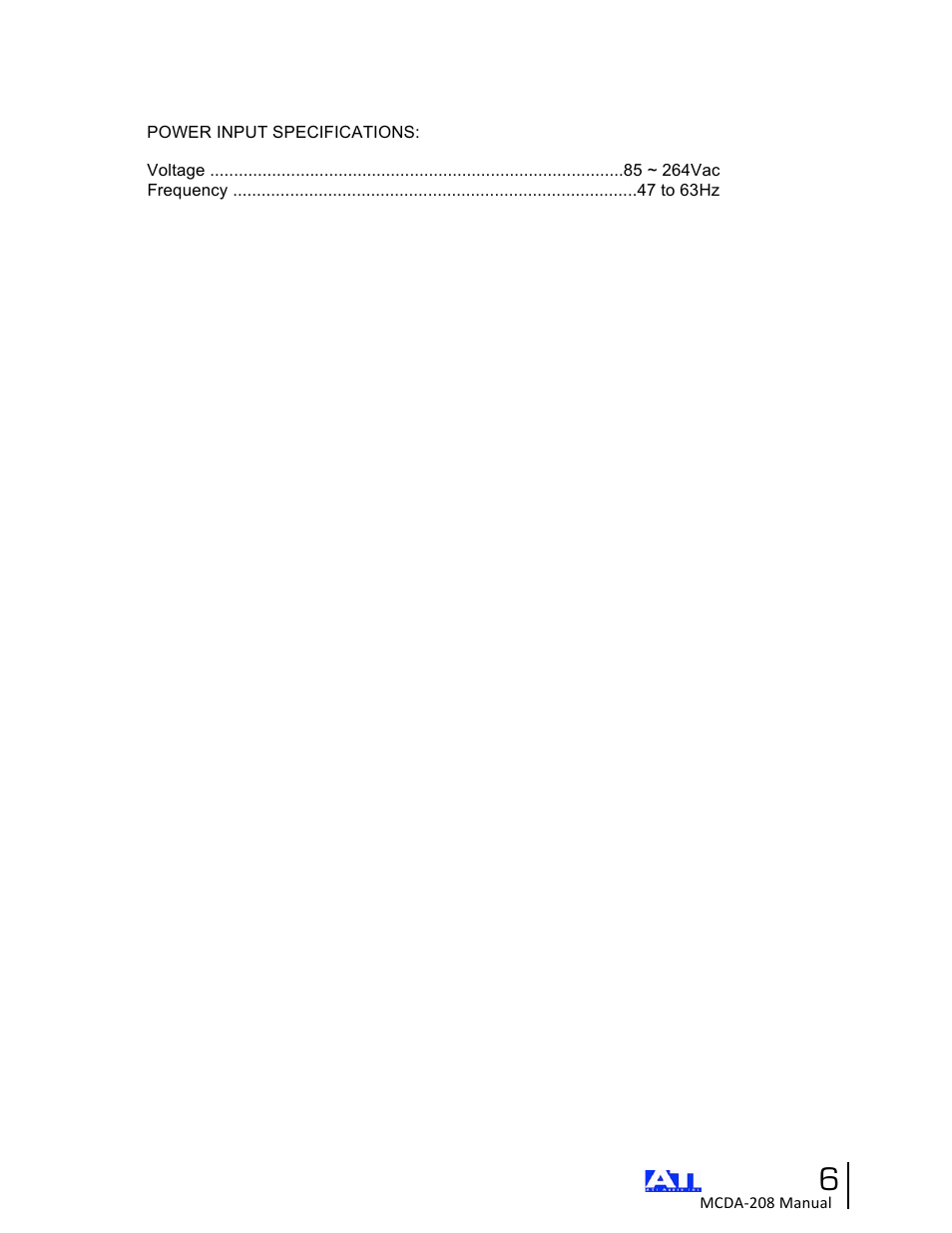 ATI Audio MCDA208 User Manual | Page 6 / 15