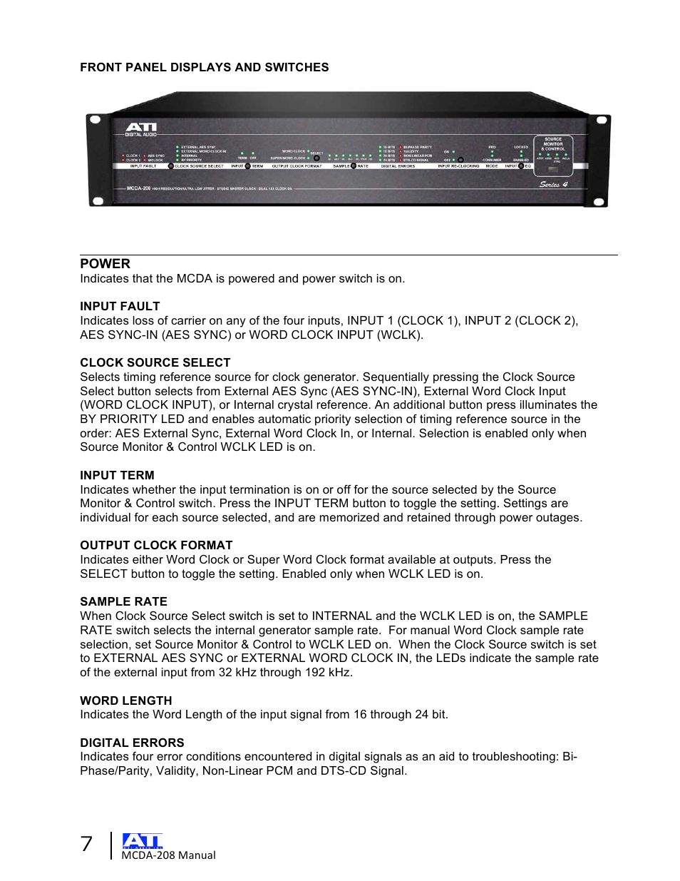 ATI Audio MCDA208 User Manual | Page 7 / 15