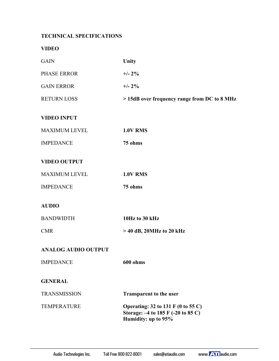 ATI Audio MicroAmp 4-CV User Manual | Page 3 / 5